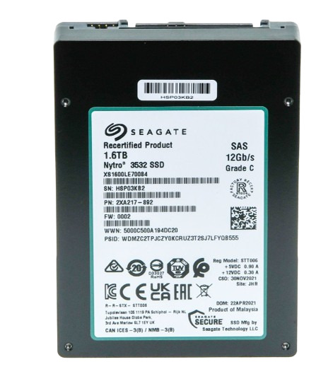 XS1600LE70084 Seagate Nytro 3532 1.6TB SSD 2.5in SFF Solid State