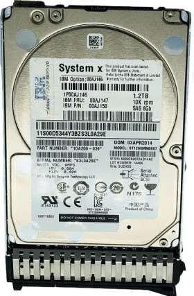 (image for) 00AJ146 IBM x3650 1.2TB 10K 6Gbps 2.5in G3HS HDD