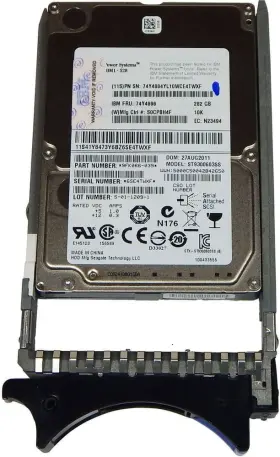 (image for) 00E6164 IBM 283GB 10K SFF-1 2.5in SAS Hard Drive 74Y9258