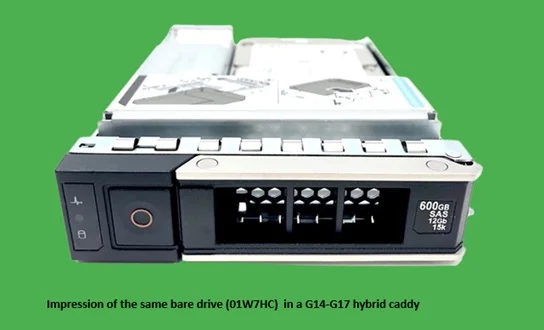 (image for) 01W7HC Dell G14-G17 600GB 12G 15K SFF SAS HDD in DXD9H Tray