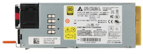(image for) 06FKHH Dell PowerSwitch S4148F-ON 550W 200-240V Power Supply