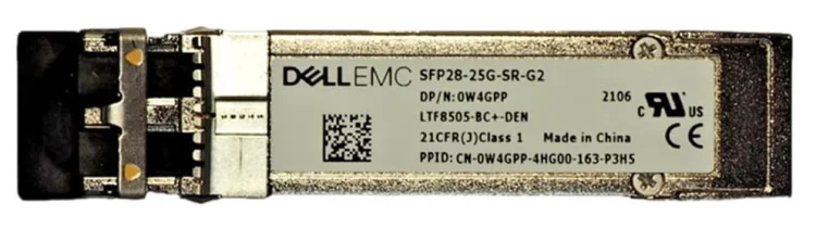 (image for) 0CTW7 Dell 25GbE SFP28 SR MMF Duplex LC Transceiver