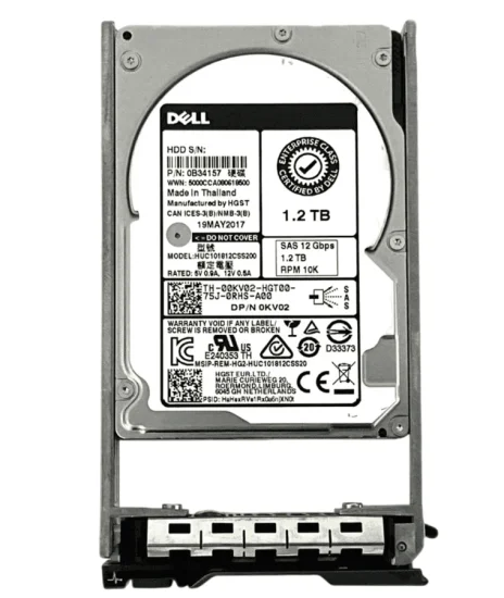 (image for) 0KV02 Dell 1.2TB SAS 2.5in 12Gbps 10K RPM Enterprise Hard Drive