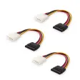 (image for) 104009 Cable Matters 3-Pack 4 Pin Molex to SATA Power Cable