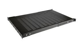 1U Adjustable Mounting Depth Vented Rack Mount Shelf (image for) 1U Adjustable Mounting Depth Vented Rack Mount Shelf