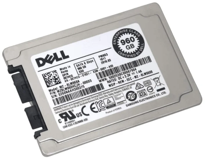 (image for) 07HCG Dell PM863 960GB SATA 6GBPS 1.8in SSD (MZ-8LM960A)