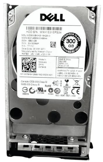(image for) 0X79H3 Dell 300GB 6G 10K 2.5in SAS Hard Drive w/G176J Caddy