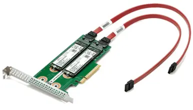 (image for) 835802-001 HPE Dual 340GB SATA 6G Read Intensive M.2 PCIe Kit
