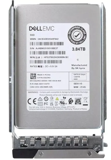 (image for) 345-BBDK Dell 3.84TB SATA 6G RI SFF Internal SSD