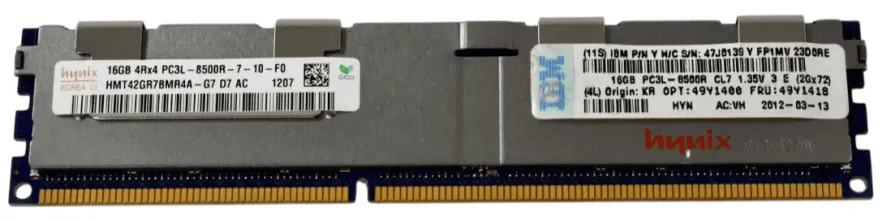 (image for) 49Y1400 IBM 16GB PC3L-8500 CL7 ECC DDR3 1066MHz Memory Module