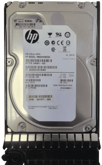 (image for) 649401-003 HP 2TB 3G 7.2K 3.5in SATA Hard Drive