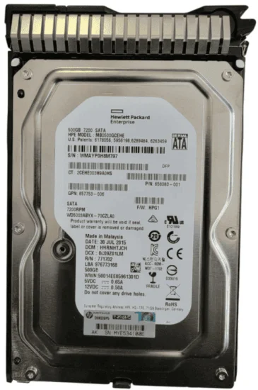 (image for) 658071-B21 HP G8/G9 500GB 6G 7.2K 3.5in SATA HDD
