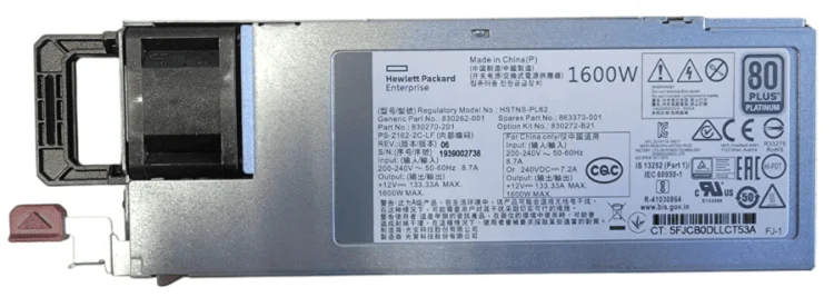 (image for) 830270-201 HPE ProLiant DL380 G10 1600W Server Power Supply