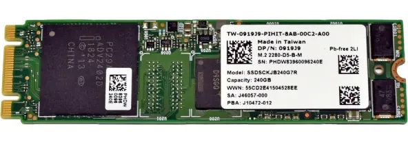 (image for) 919J9 Dell/Intel DC S3520 240GB M.2 80mm 6Gbps MLC RI SATA SSD