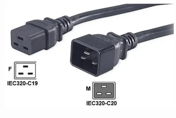 (image for) AP9877 APC 1.98m C19 to C20 Heavy Duty Power Cable