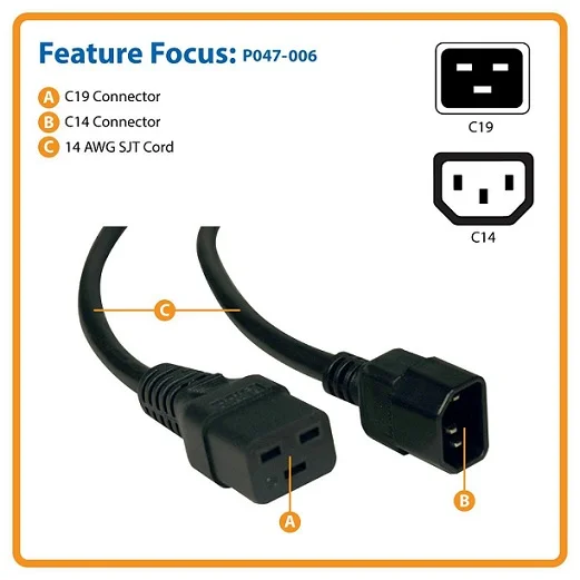 (image for) A2812947 UPA Power Cables C14 TO C19 for Dell Blade Servers