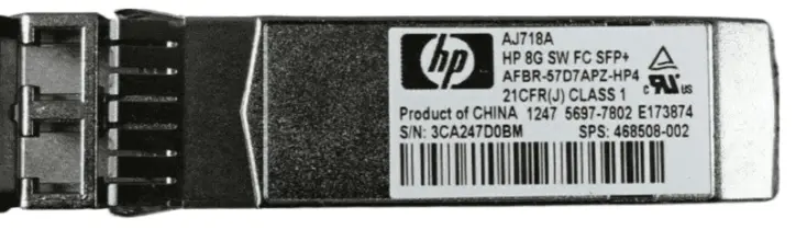 (image for) AFBR-57D7APZ-HP4 HP SFP 8Gb SW FC SFP+ Optical Transceiver