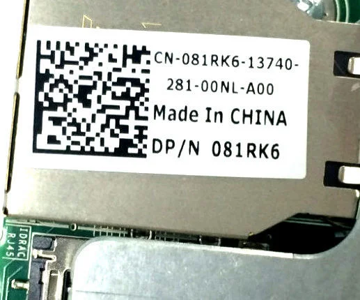 (image for) Dell 81RK6 / WD6D2 IDRAC 7 Port Card Integrated Dell Remote