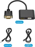 (image for) Dual Display 1080P VGA to HDMI VGA Splitter Converter / Adapter