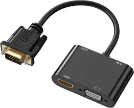 (image for) Dual Display 1080P VGA to HDMI VGA Splitter Converter / Adapter