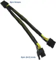 (image for) GPU VGA PCIe 8-Pin Female to Dual 2X 8 Pin (6+2) Male PCI Cable