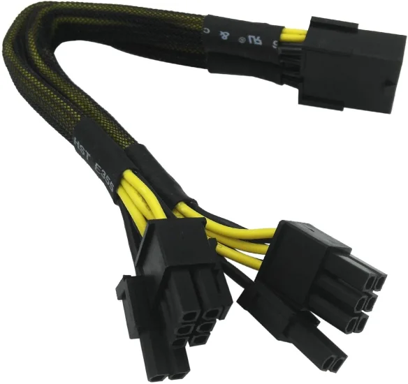 (image for) GPU VGA PCIe 8-Pin Female to Dual 2X 8 Pin (6+2) Male PCI Cable