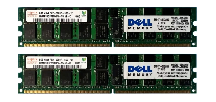 (image for) GT744 Dell 16GB (2X8GB) PC2-5300 DDR2-667MHz ECC Registered Kit