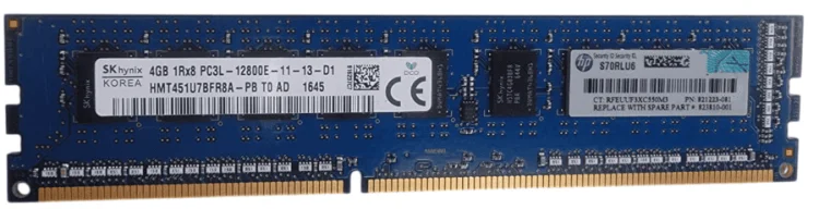 (image for) HMT451U7BFR8A-PB Hynix 4GB PC3-12800 DDR3-1600MHz CL11 240-Pin Memory Module