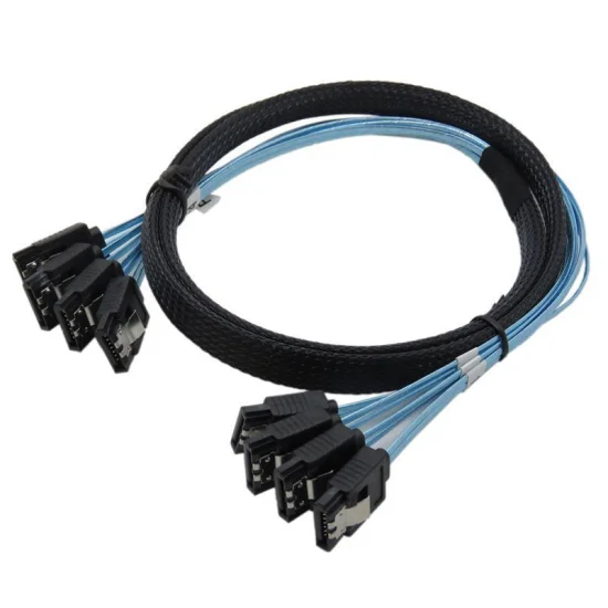 (image for) High Speed 6Gbps 4pcs/set Sata Cable Sas Cable for Server 1M