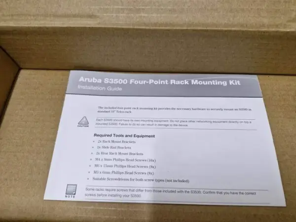 (image for) JW108-61001 HP Aruba Rack Mounting Kit for S3500 switch