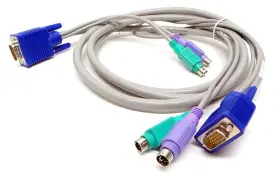 (image for) J5471 Dell 7FT KVM Analog VGA PS/2/Keyboard/Mouse Server Cable