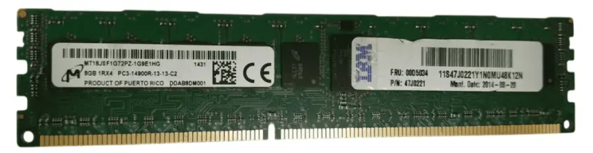 (image for) MT18JSF1G72PZ-1G9E1HG Micron 8GB PC3-14900R ECC Memory Module