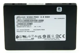 (image for) MTFDDAK960TDS Micron 5300 Pro 960GB 2.5in SATA 6Gb/s SSD