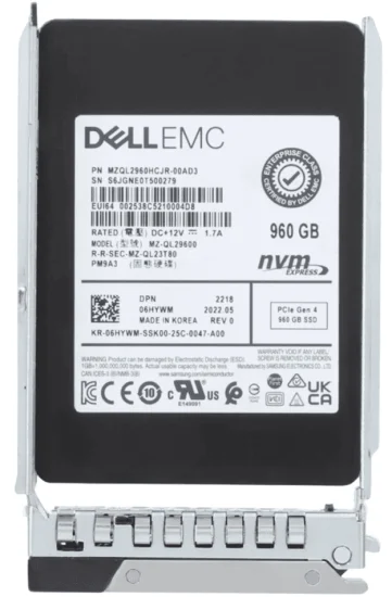 (image for) MZQL2960HCJR-00AD3 Samsung PM9A3 960GB U.2 PCIe 2.5in SSD