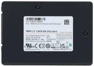 (image for) MZQLB3T8HALS-00007 Samsung 3.8TB 2.5in U.2 NVMe PM983 TLC SSD
