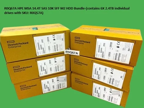 (image for) R0Q67A HPE MSA 14.4T (6X2.4TB) SAS 10K SFF M2 HDD Bundle