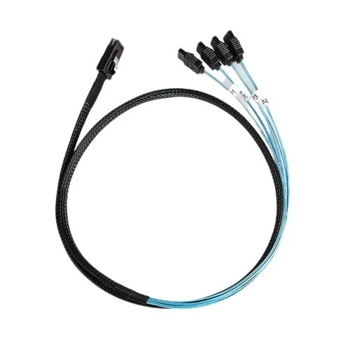 (image for) Serial Attached SCSI SAS Cable - SFF-8087 to 4x Latching SATA