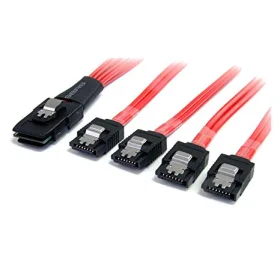 Serial Attached SCSI SAS Cable - SFF-8087 to 4x Latching SATA (image for) Serial Attached SCSI SAS Cable - SFF-8087 to 4x Latching SATA