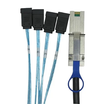 (image for) SFF-8088 Mini-SAS 26-Pin to 4-SATA cable array kit