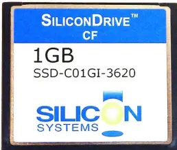 (image for) SSD-C01GI-3620 Silicon Systems 1GB Compact Flash Card