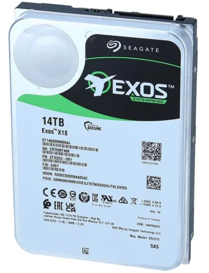 (image for) ST14000NM004J Seagate Exos X18 14 TB 12GBps Hard Drive