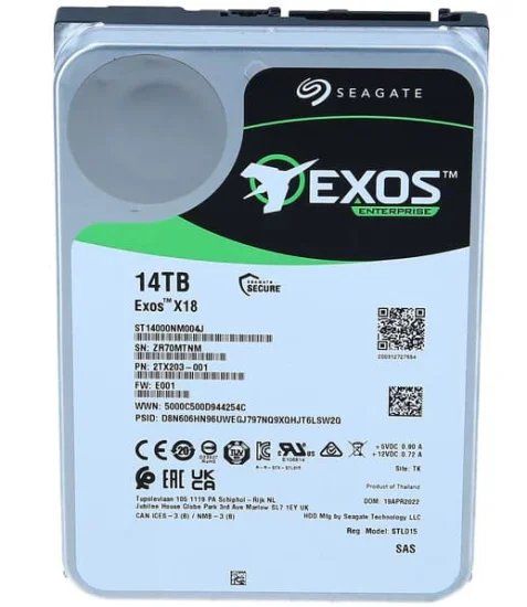 (image for) ST14000NM004J Seagate Exos X18 14 TB 12GBps Hard Drive