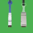 (image for) Tekmart Africa 1M QSFP SFF-8436 to SFF-8644 Hybrid HD SAS Cable