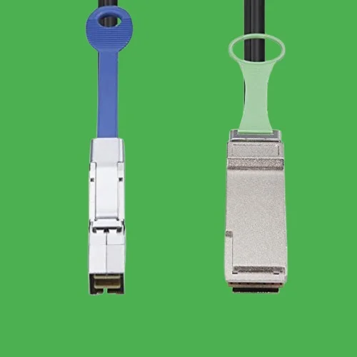 (image for) Tekmart Africa 1M QSFP SFF-8436 to SFF-8644 Hybrid HD SAS Cable