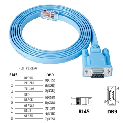(image for) TKA18CONCBL Custom 1.8M RJ45 To DB9 Console Cable