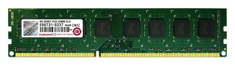 (image for) TS512MLK64V3N Transcend 4GB DDR3 1333 U-DIMM 2Rx8 Memory Module