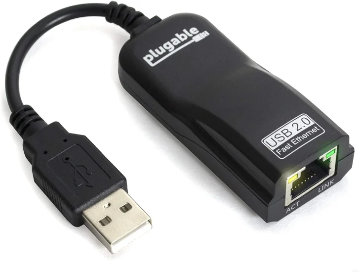 (image for) USB2-E100 Plugable USB 2.0-to-Ethernet Fast 10/100 LAN Adapter