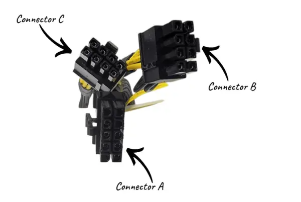 (image for) HP ProLiant DL380 G8/G9 10-Pin to (6+2)-Pin+(6+2)-Pin GPU Cable