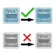 (image for) VGA to HDMI Adapter with Audio-Female VGA to Female HDMI