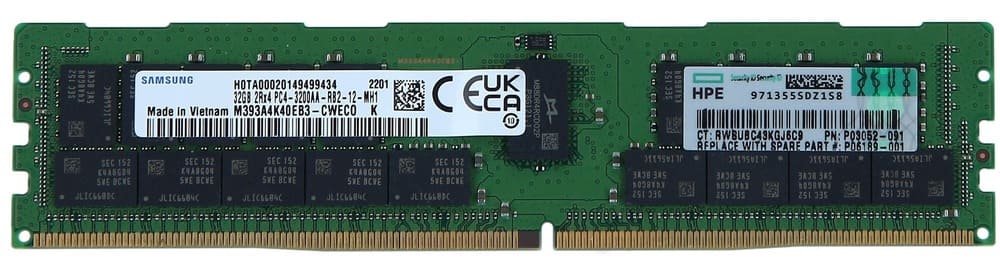 Memoria RAM Servidor HP 32GB DDR4 PC4-2933Y - Módulo ECC Registered
